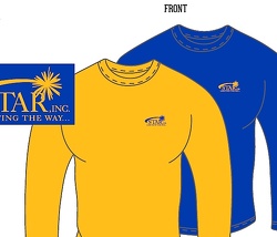 Long Sleeve Tee in Sunflower Gold or Royal Blue    